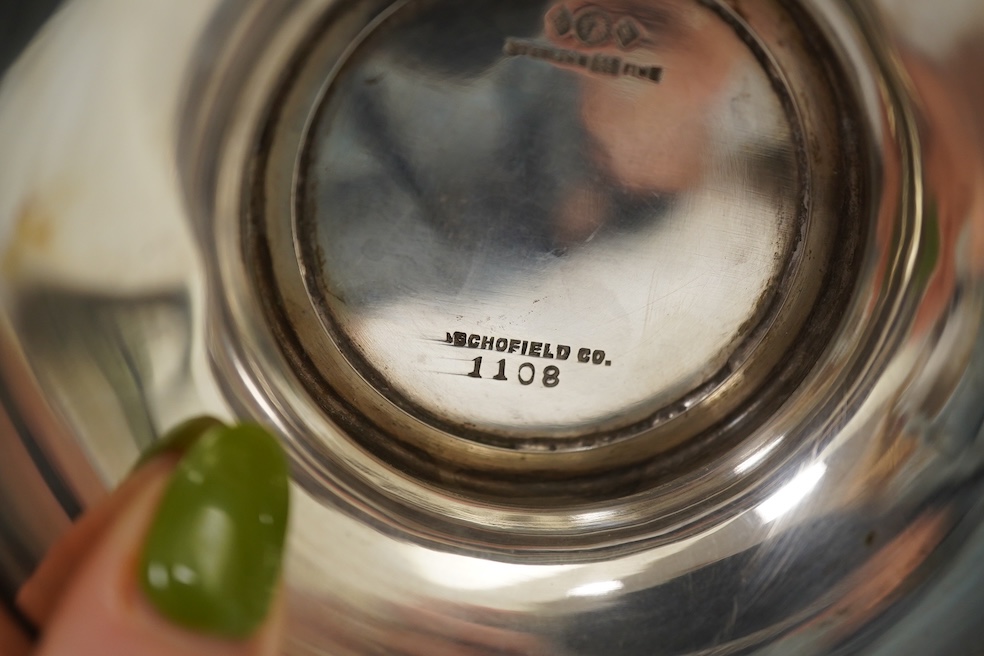 An early 20th century North American sterling silver large jug by Schofield & Co
